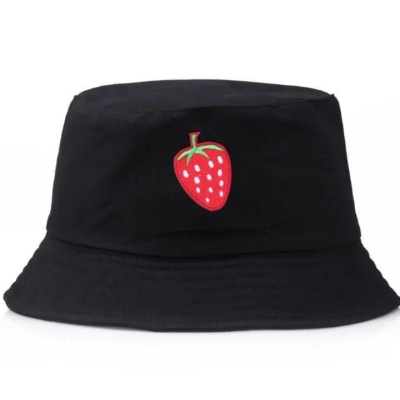 Big Strawberry Bucket Hat Cap Cotton Fishing Boonie Brim visor Sun Safari Summer - Picture 2 of 2
